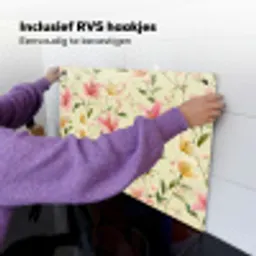 Lelies - Sereen - Kleurrijk Inductie beschemer met haakjes klein 777 -ky-ophangen-nl