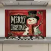 Klassiek - Kerstgroet - Sneeuwpop - Rood keuken achterwand spatscherm klein -3d_website