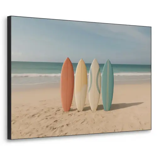 Strand - Surfbord - Pastel Textielframe - compleet frame klein -3d