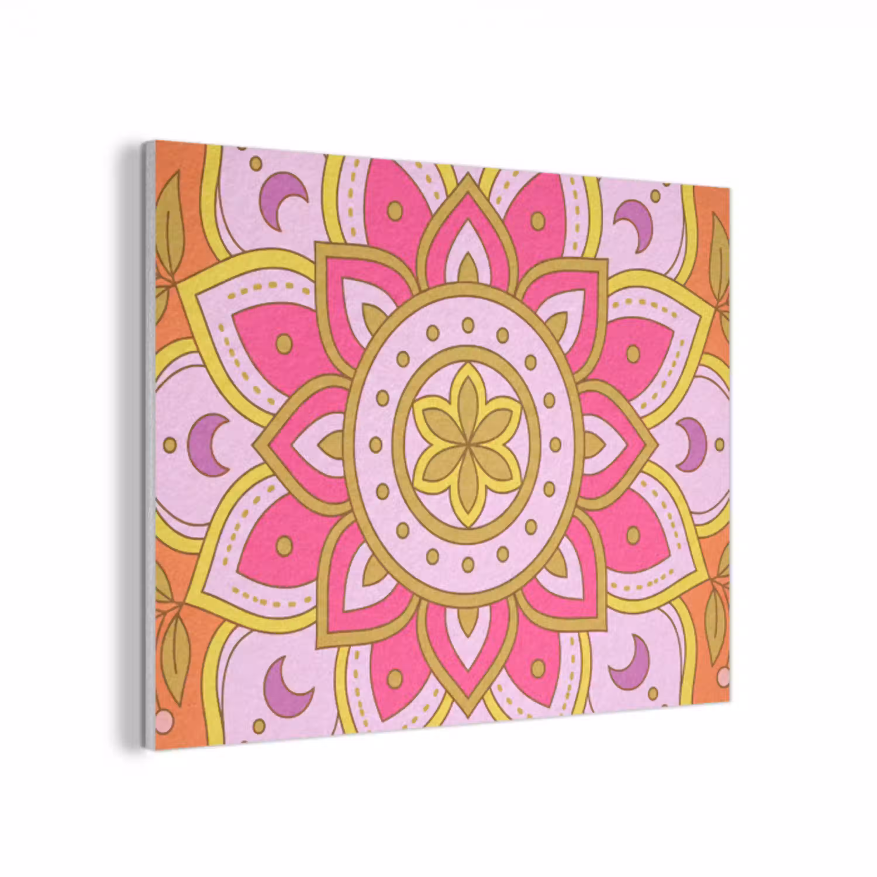 Patroon - Bloemmotief - Decoratie - Abstract - Roze PET vilt klein -3d