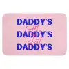 Daddy's - Blauw - Blokletters Badmat klein -3d