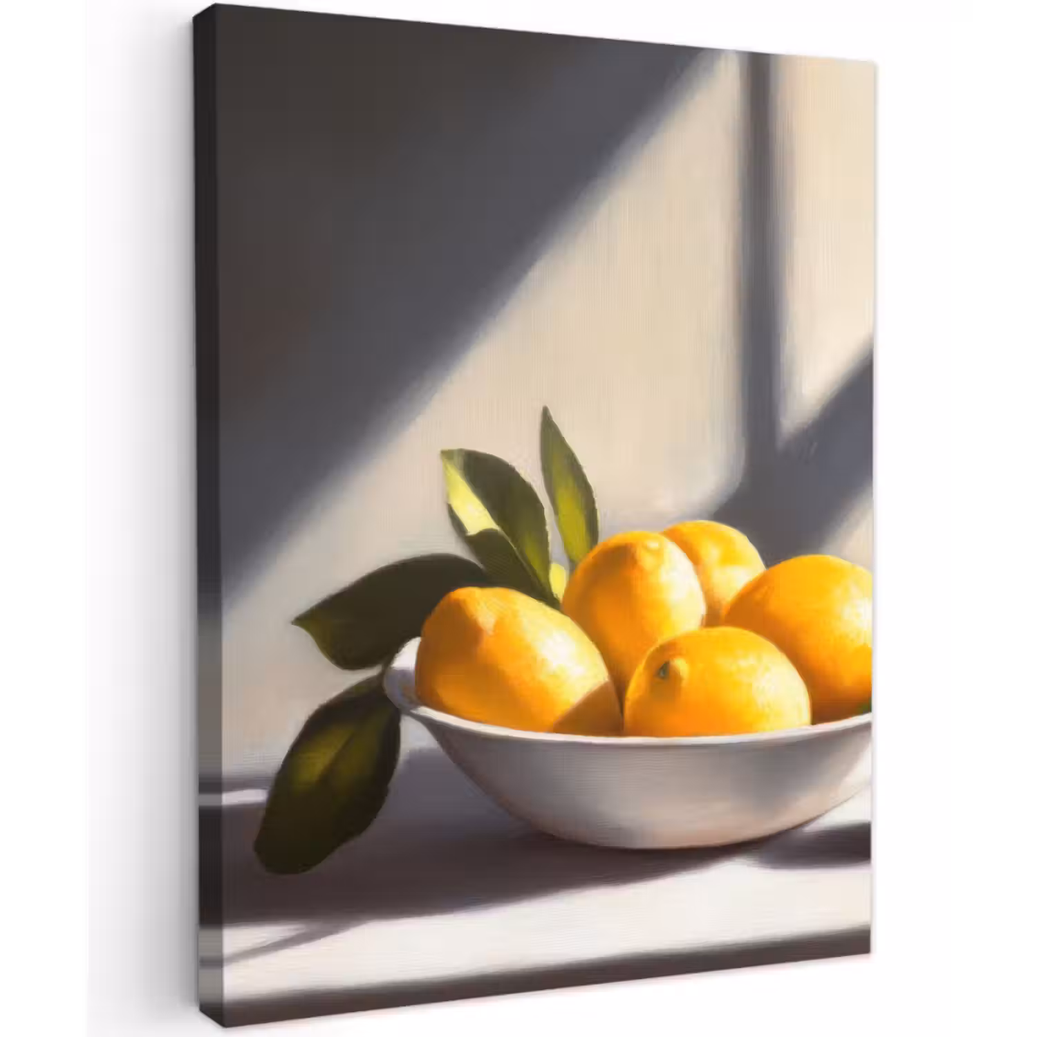 Canvas schilderij - Citroenen - Stilleven - Geel