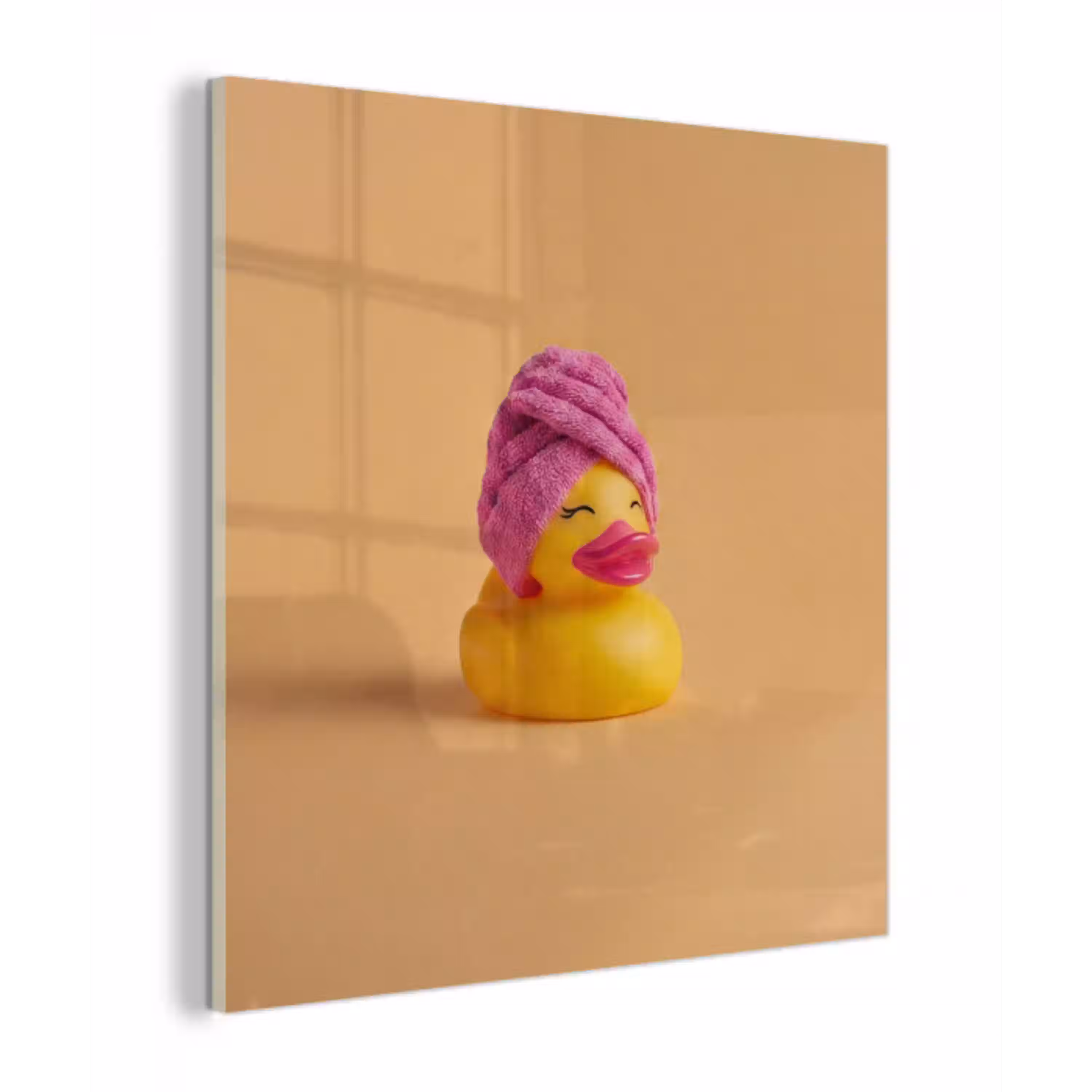 Badeend - Handdoek - Kleurrijk plexiglas 5mm klein -z3d