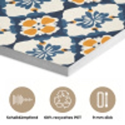 Klassiek - Geometrisch - Blauw PET vilt klein 837 -closeup_DE
