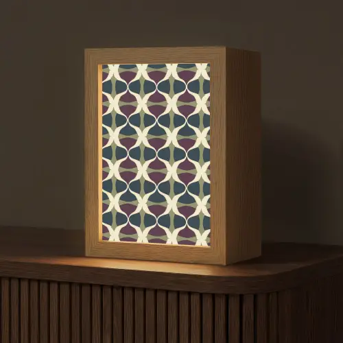 Abstract - Retro - Kleurrijk Light Box met kabel (Tafellamp) klein 925 -z3d_website