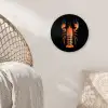 Kreeft - Oranje - Zwart - Modern Wandcirkel plexiglas klein -sfeer5