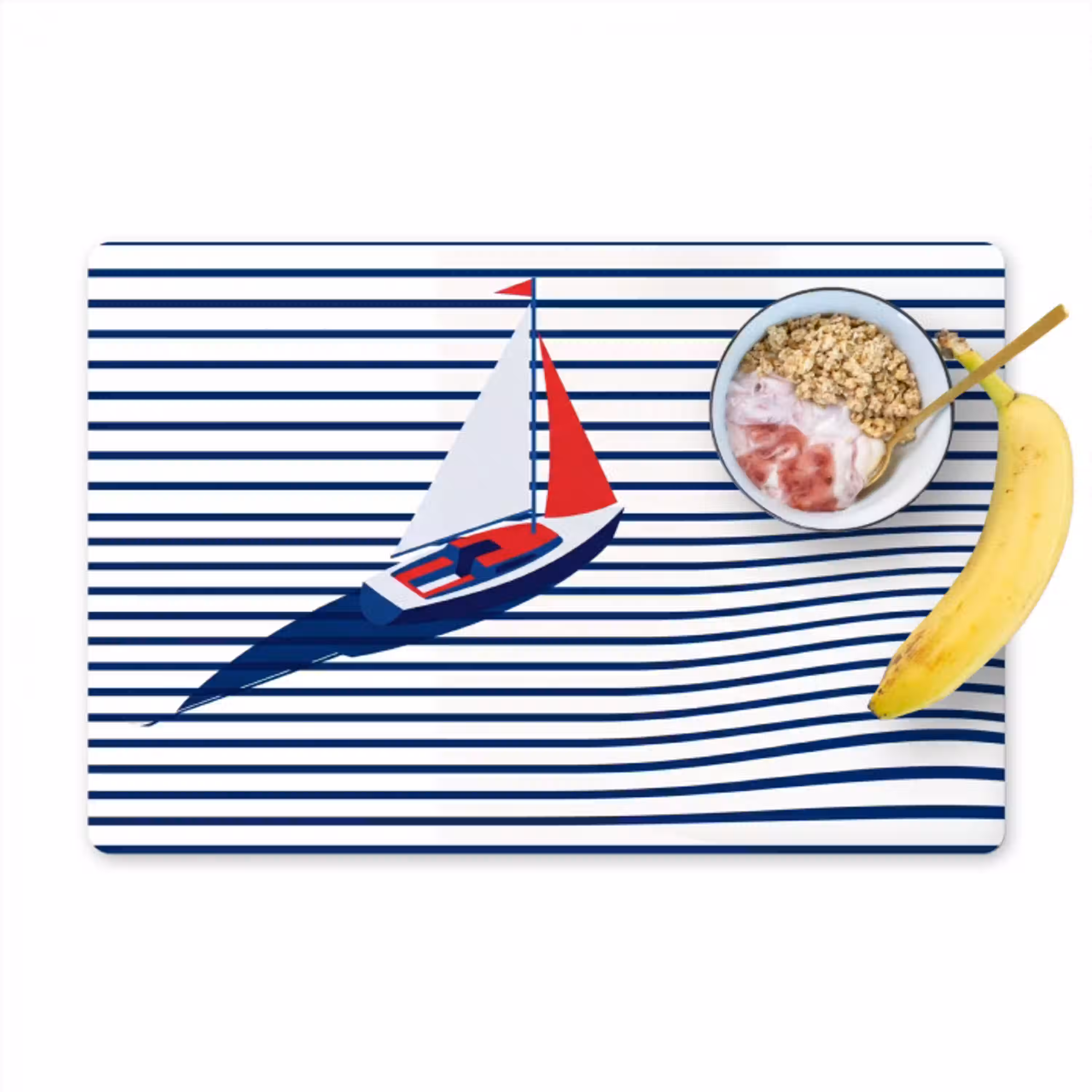 Boot - Water - Abstract - Blauw Placemat vinyl groot -zzzproduct_Kitchenyeah-website