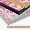 Bloemenpatroon - Roze - Oranje - Bloemen Textielframe zwart klein -USP_kleurenNL