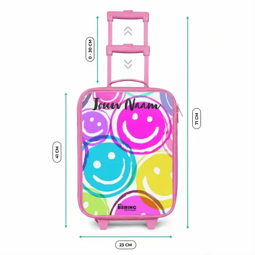 Kleurrijke glimlachexplosie Kinderkoffer - Roze klein -productfoto_formaten