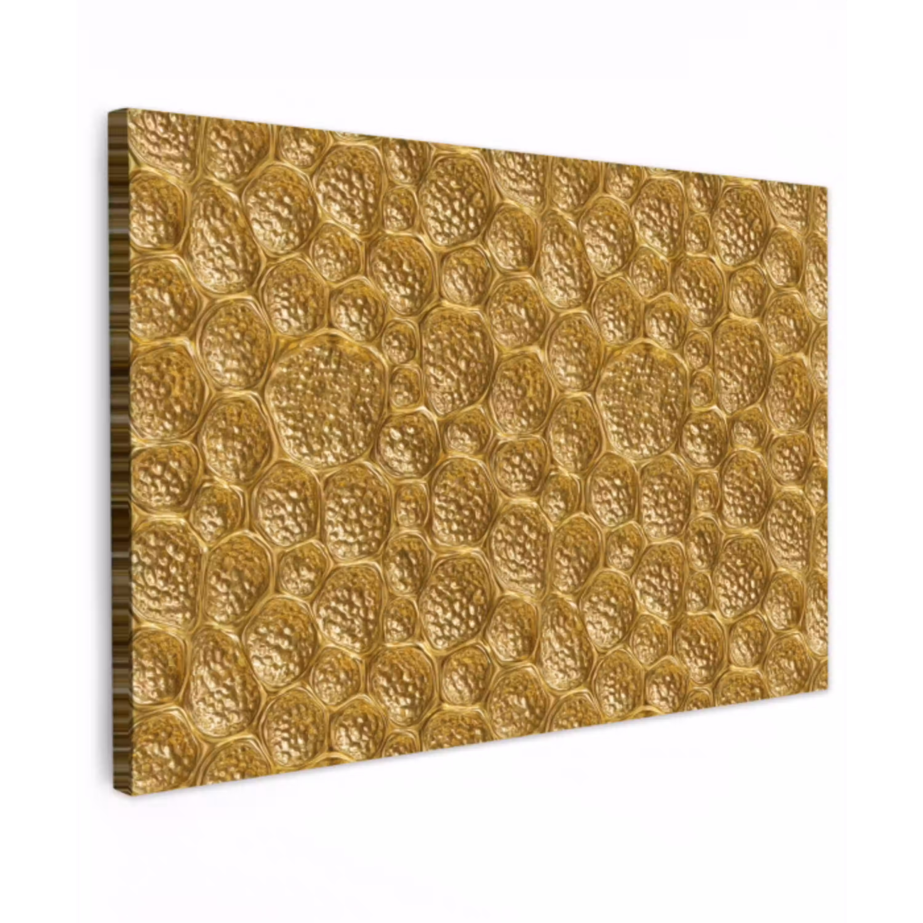 Gehamerd - Mozaïek - Antiek - Goud Tuinposter op houten frame 2 cm dik klein 845 -3d