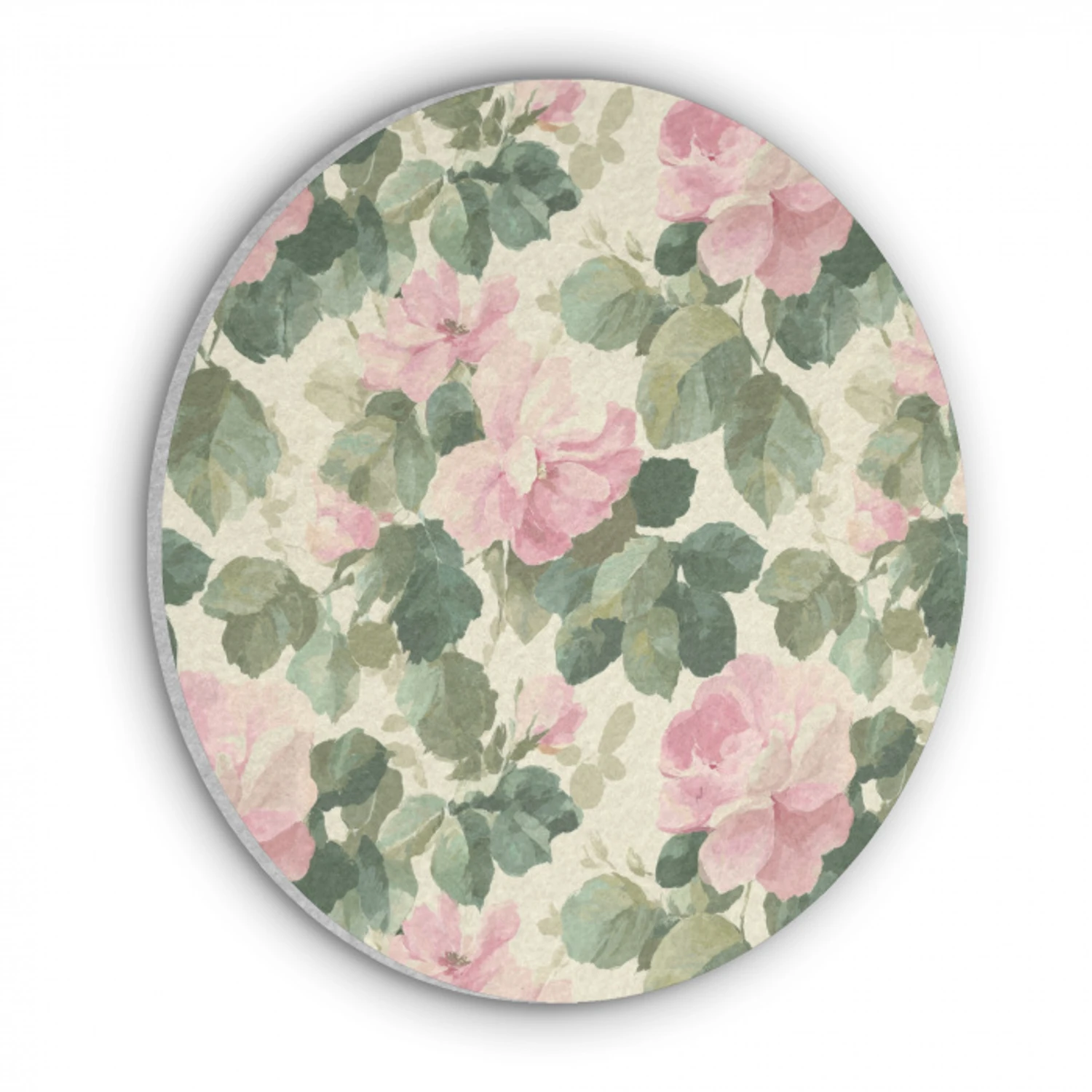Rozen - Botanisch - Roze Akoestische PET Vilt - Rond klein 838 -3d