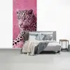 Panter - Luxe - Roze fotobehang vinyl groot -slaapkamer