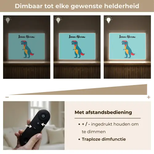 T-Rex - Zonnebril - Blauw - Glimlach Light Box met batterij (Wandlamp kind) middel -USP_dimbaarNL