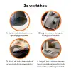 Wereldkaart - Blauw - Abstract Inductie beschermer vinyl 3mm klein -zzzzzzz-td-werking