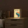 Triceratops - Hoorns - Cirkel - Oranje Light Box met kabel (Kinderlampje) klein -sfeer1_kind