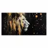 Portret - Leeuw - Abstract - Goud Muismat XXL klein -3d_leeg