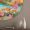 Rivier - Vallei vol bloemen - Levendig Akoestische PET Vilt - Rond klein -sfeer5_closeup