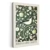 Groen - Vogel  - Bloemen KitchenYeah - Keuken - Canvas klein -3d