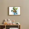 Schildpad - Cartoon - Water - Groen Light Box met batterij (Wandlamp kind) middel -sfeer2_kind