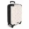 Lijnhartjes op beige NBS - Handbagage koffer - Kinderen Unisex middel -productfoto_3d