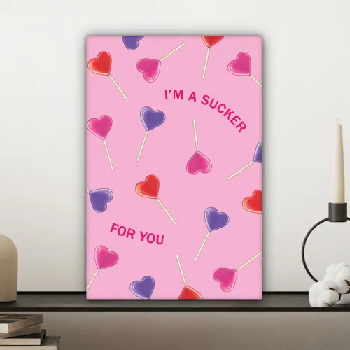 Lolly - Valentijn - Illustratie - Snoep canvas 2cm klein -sfeer6