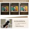 Vrouw - Rode lippen - Expressief - Grafisch Light Box met batterij (Wandlamp) middel -USP_dimbaarNL