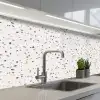 Terrazzo -  Patroon  -  Créme keuken achterwand 2 middel 871 -3d_schuin