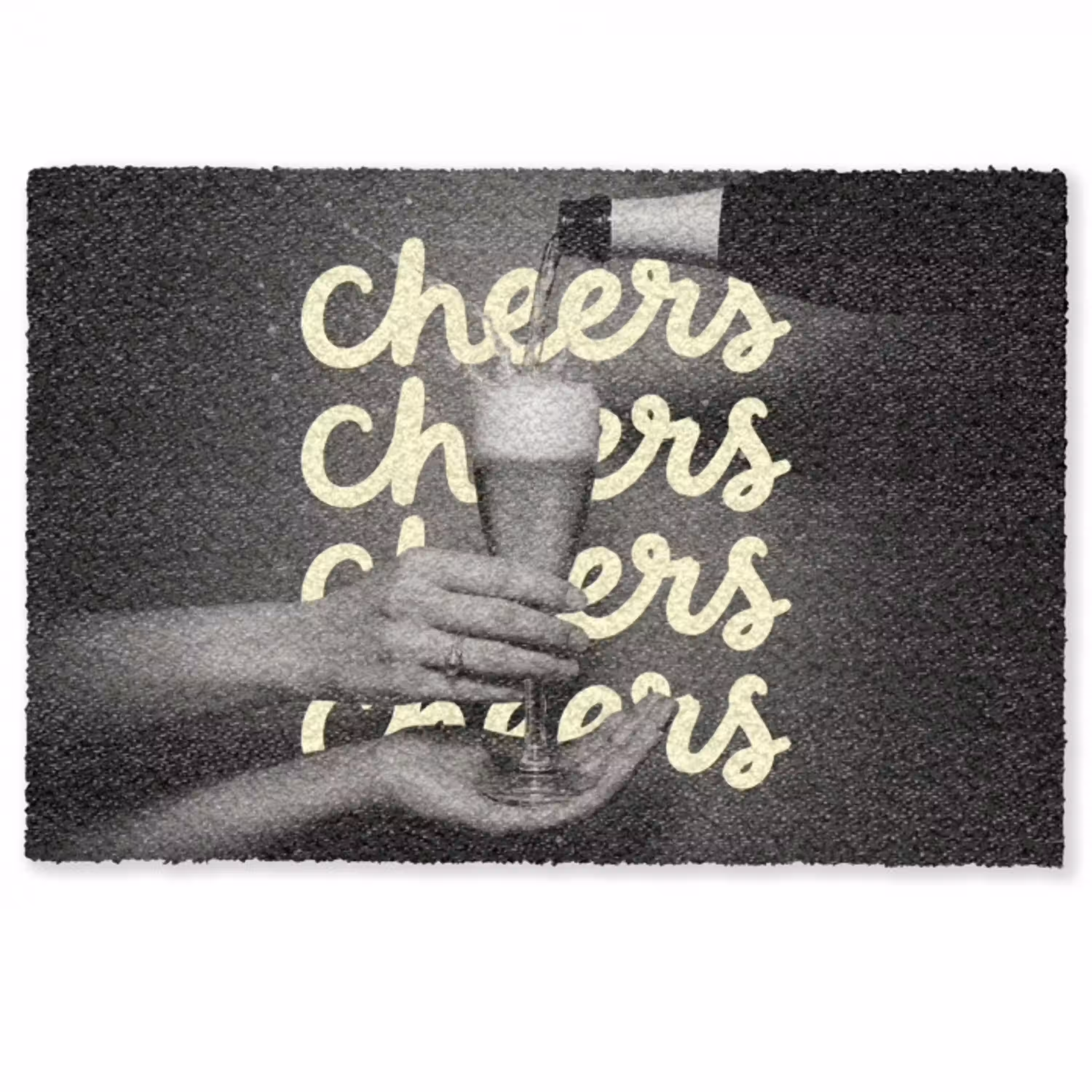 Cheers - Wijn - Zwart - Wit Deurmat klein -zkaufland3d