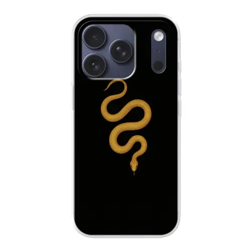 Slang - Minimalistisch - Goud Telefoonhoesje iPhone 17 Pro klein -3d