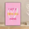 Mama - Quote - Hart - Roze canvas 2cm klein -sfeer1