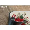 Kerststuk - Poinsettia - Dennenappels - Rood Placemat vinyl groot -closeup
