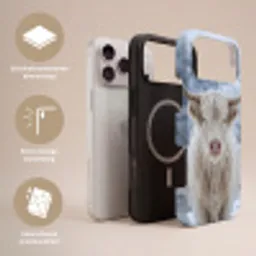 Schotse Hooglander - Sneeuw - Bergen - Winter Toughcase MagSafe Apple iPhone 17 Pro Max klein -USP_Lagen_NL