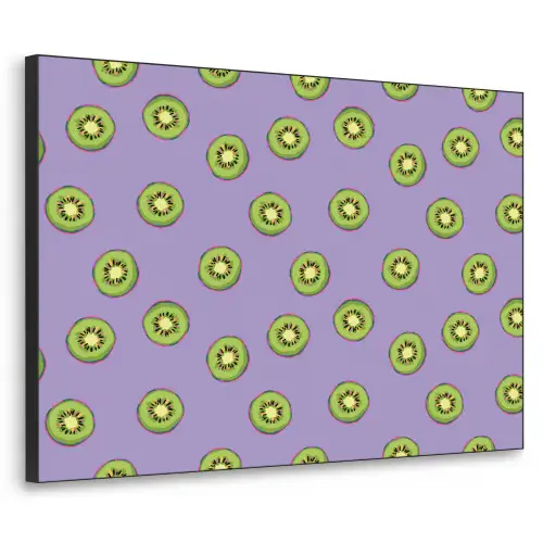 Kiwi - Patroon - Paars Textielframe zwart klein 947 -3d