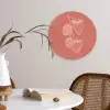 Minimalistisch - Illustratie - Aardbei - Tak Wandcirkel plexiglas klein -sfeer4