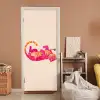 Tijger - Roze - Oranje deurposter klein -sfeer1