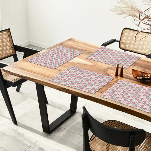 Retro - Ruit - Hartjes - Patroon Placemat vinyl groot 368 -zzsfeer4_Kitchenyeah-website