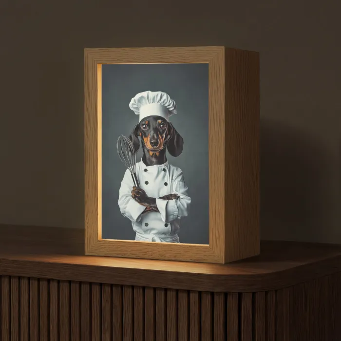 Hond - Garde - Kok Light Box met kabel (Tafellamp) klein -z3d_website
