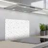 Design - Lijn - Patroon - Zwart - Wit keuken achterwand spatscherm klein 900 -3d_schuin