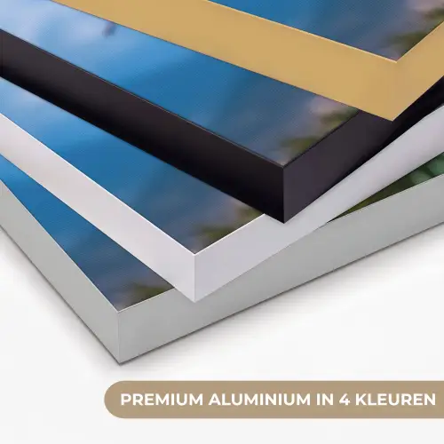 Citroenen - Bladeren - Blauwe lucht Textielframe zwart klein -USP_kleurenNL