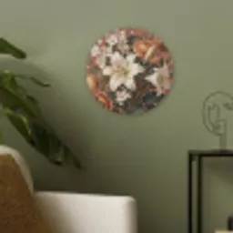 Boeket - Retro - Kleurrijk Akoestische PET Vilt - Rond klein -sfeer2