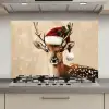Kerst - Hert - Gewei - Rood keuken achterwand spatscherm klein -3d_website
