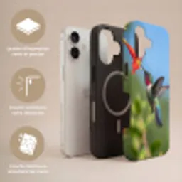 Kolibrie - Bloem - Natuur - Groen Toughcase MagSafe Apple iPhone 17 klein -USP_Lagen_FR