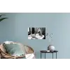 Relaxt - Bad - Zwart - Wit Muursticker klein -plant