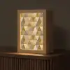 Geometrisch - Driehoek - Goud Light Box met kabel (Tafellamp) klein 925 -z3d_website