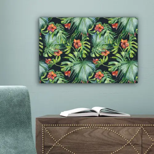 Monstera - Jungle - Bladeren canvas 2cm klein -sfeer4