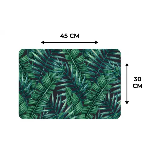 Bladeren - Tropical - Jungle Placemat vinyl groot -specs
