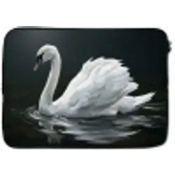 Zwaan - Water - Natuur - Realistisch - Wit laptophoes neopreen klein -zkaufland3dotto