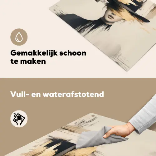 Vrouw - Hoed - Verf Inductie beschemer met haakjes klein -ky-schoon-nl