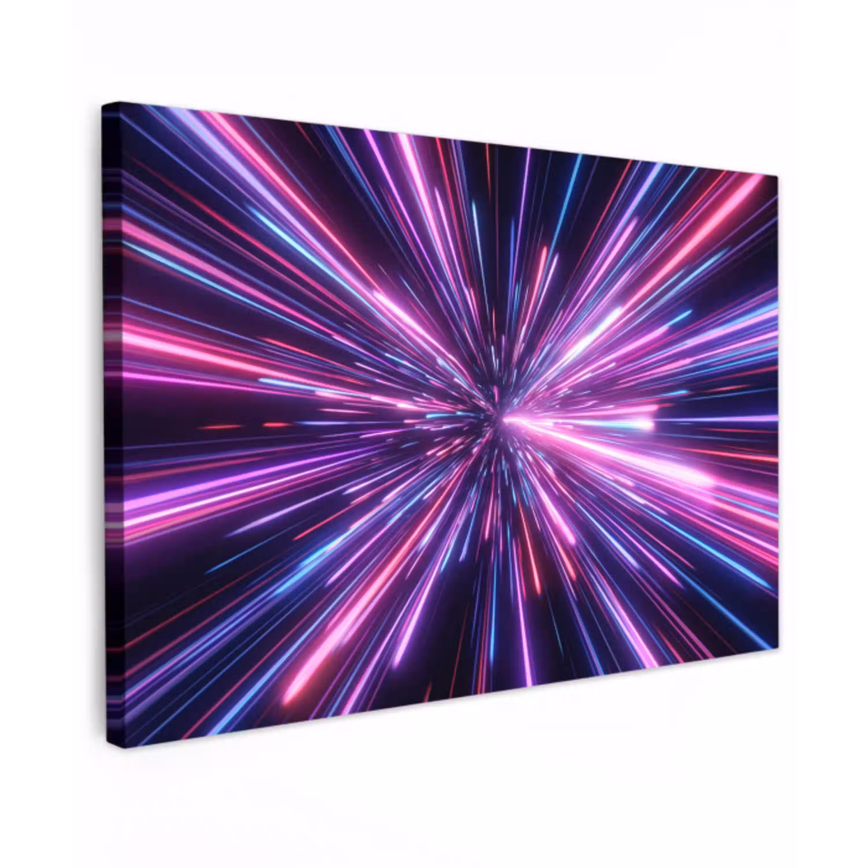 Lichtsnelheid - Ruimte - Roze - Paars Tuinposter op houten frame 2 cm dik klein -3d