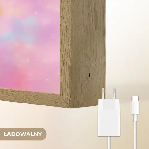 Meisje - Eenhoorn - Roze Light Box met batterij (Wandlamp kind) middel -USP_websiteoplaadbaarNL